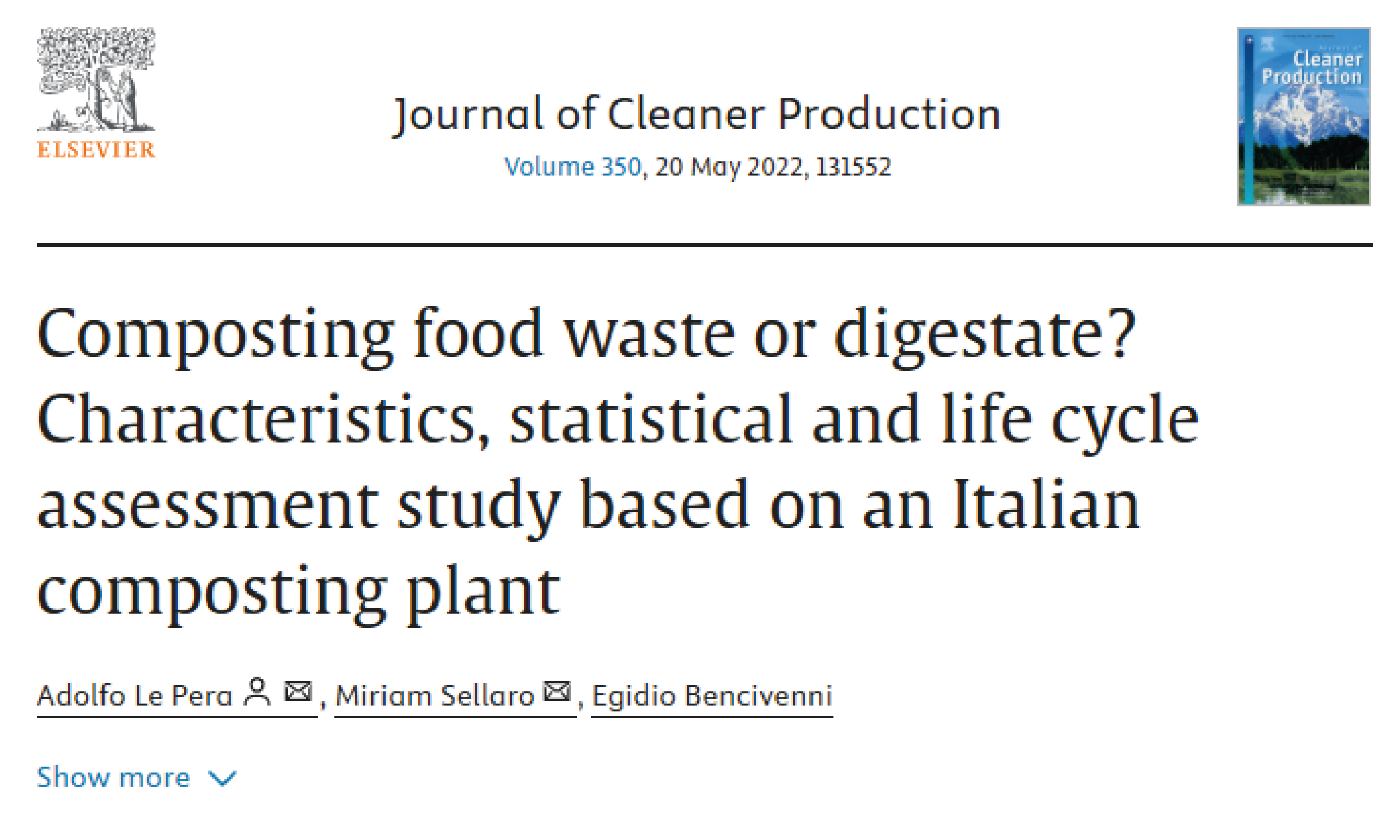 Journal of Cleaner Production - 2022